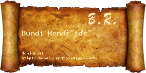 Bundi Renátó névjegykártya